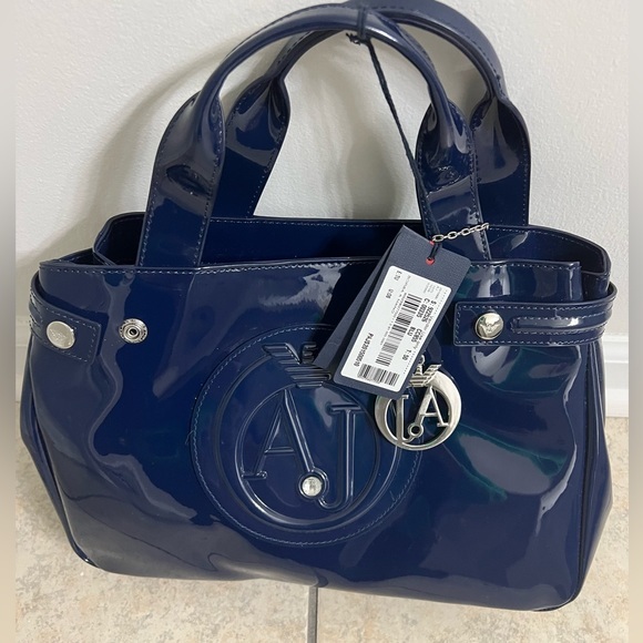 Armani Jeans Patent Leather Purse, NWT - Picture 1 of 7